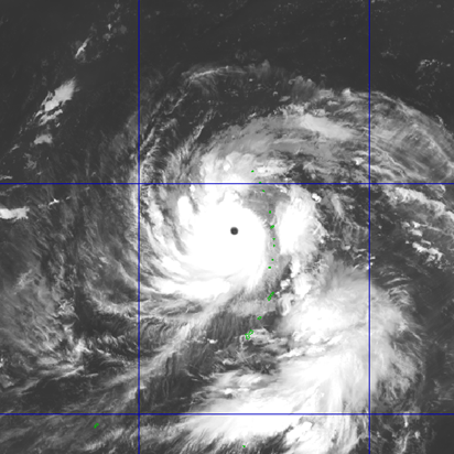 2023年台風2号の衛星画像（気象庁HPから）